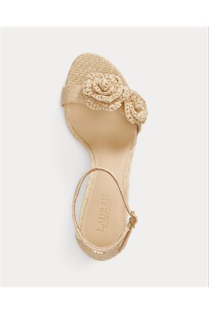 Allie M Flwr-Sandals-Heel Sandal-Textured Raffia LAUREN RALPH LAUREN | Sandalo | 802P10642001